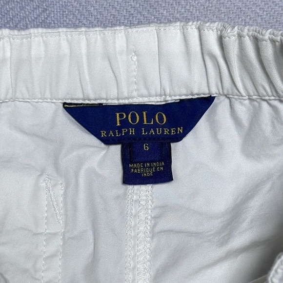 NEW Polo Ralph Lauren Pure White Spring IV Cotton Shorts Kids Boys Size 6 NWT - Picture 6 of 15